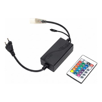 Aigostar - Virtajohto LED RGB-nauhalle 600W/230V kaukosäätimellä