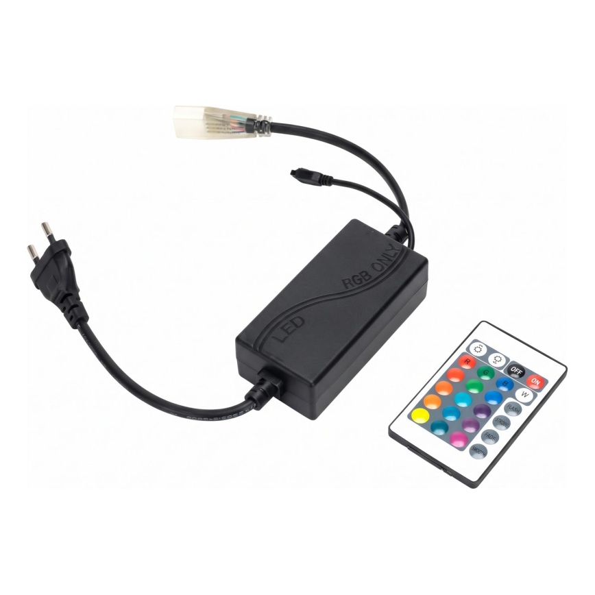 Aigostar - Virtajohto LED RGB-nauhalle 600W/230V kaukosäätimellä