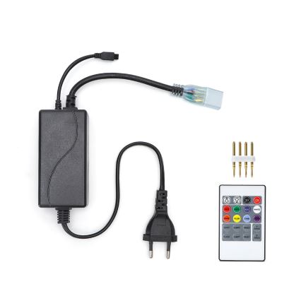 Aigostar - Virtajohto LED RGB-nauhalle 600W/230V kaukosäätimellä