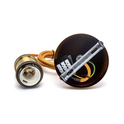 Aigostar - Virtakaapeli 1xE27/60W/230V kulta