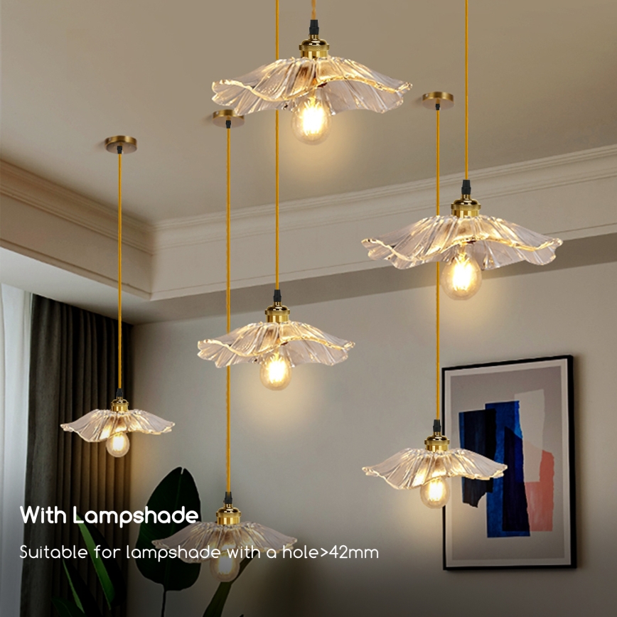 Aigostar - Virtakaapeli 1xE27/60W/230V kulta