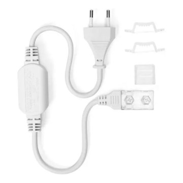 Aigostar - Virtalähde 8 mm:n LED-nauhoille 600W/230V valkoinen