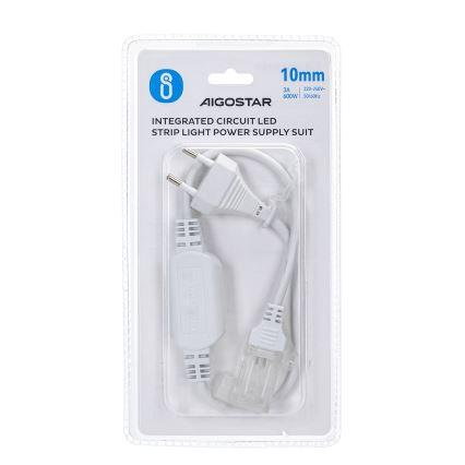 Aigostar - Virtalähde LED-nauhoille 10 mm 600W/230V valkoinen