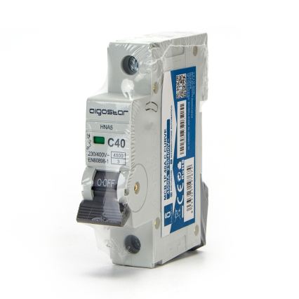 Aigostar - Yksivaiheinen johdonsuojakatkaisija 1P-40A-C 230-400V