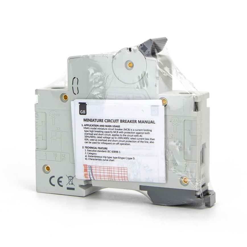 Aigostar - Yksivaiheinen johdonsuojakatkaisija 1P-40A-C 230-400V