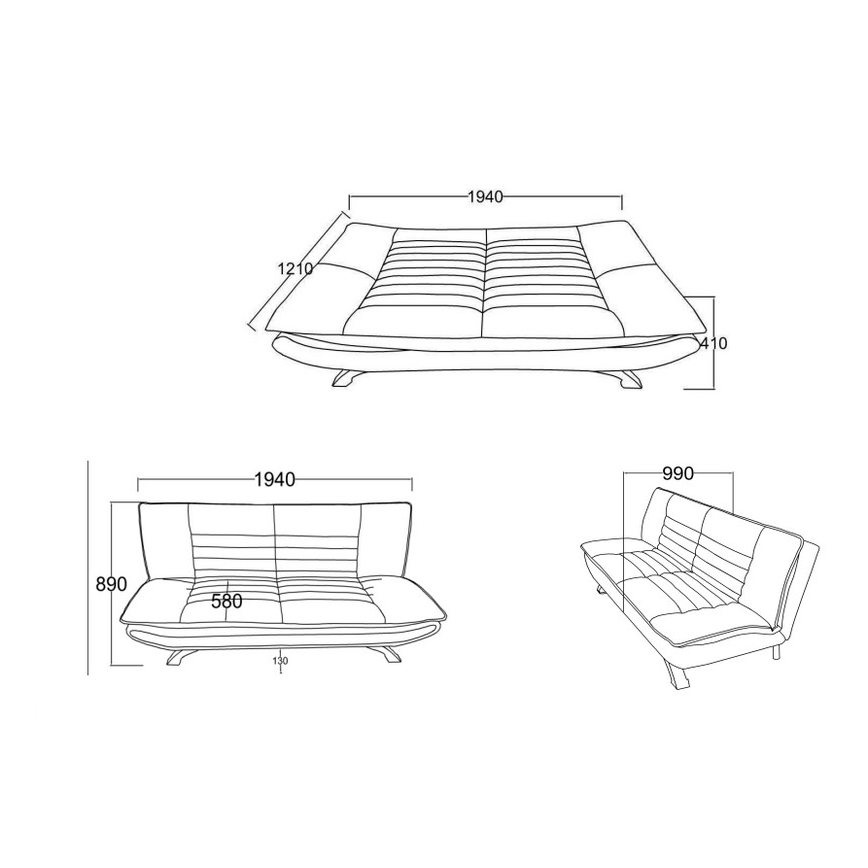 AIRI avattava kaksipaikkainen sohva beige