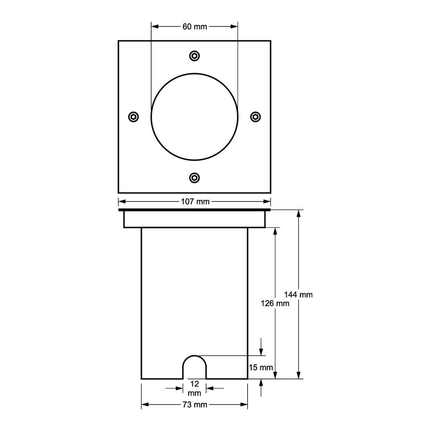 Ajoväylän valo 1xGU10/30W/230V IP44 mattakromi