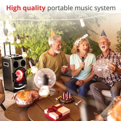 AKAI ABTS-112 - Langaton kaiutin 300W/230V 7000 mAh + kaukosäädin