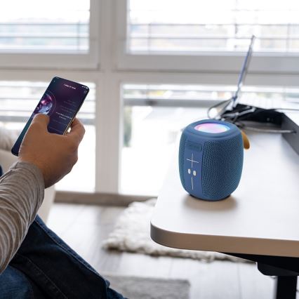 AKAI ABTS-V5 BL - Langaton kaiutin mikrofonilla 3W/1200 mAh sininen