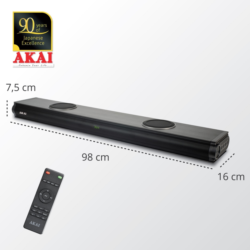 AKAI ASB-29 - Soundbar aktiivisella subwooferilla 120W/230V + kaukosäädin