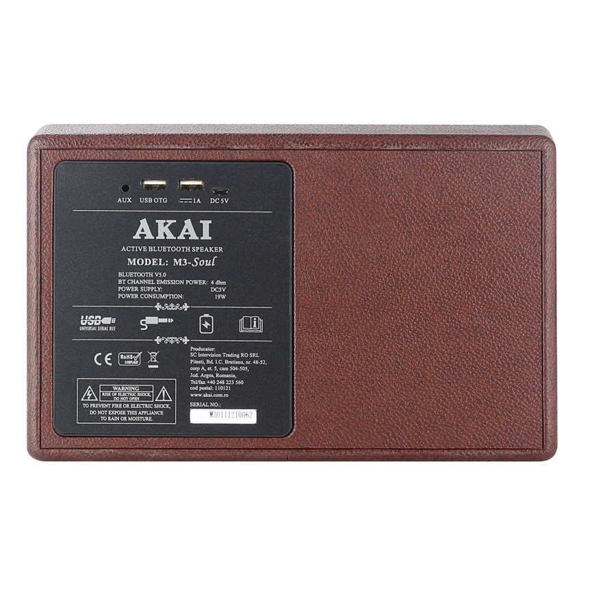 AKAI M3 SOUL COFFEE - Langaton kaiutin 20 W / 6000 mAh