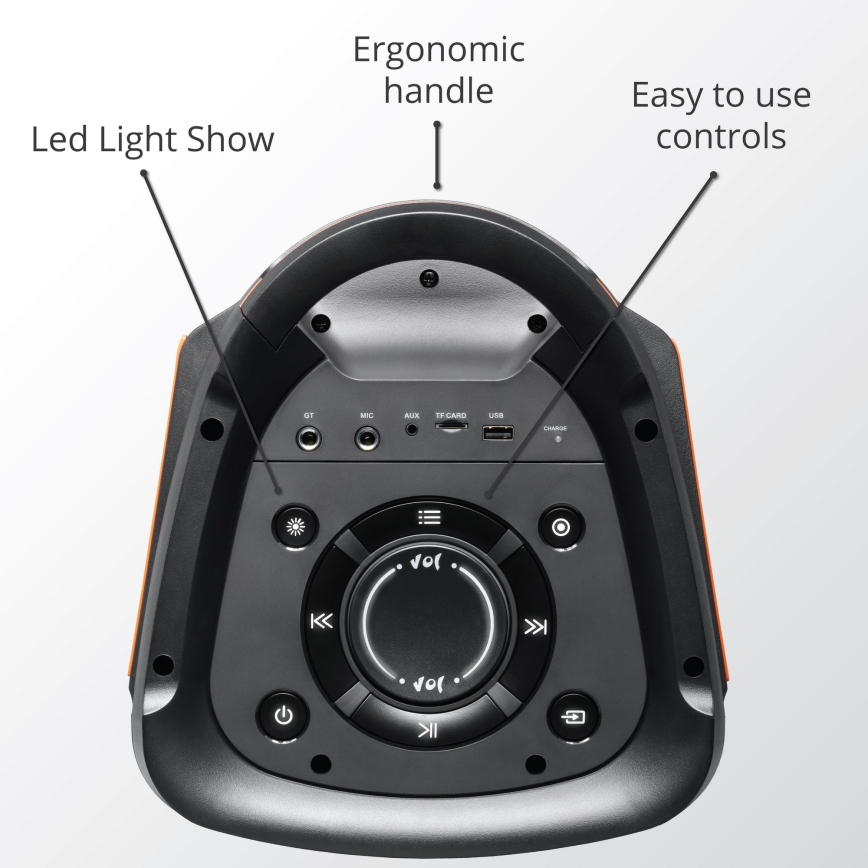 AKAI PARTY BOX 810 - Langaton kaiutin 65W/230V 5000 mAh + kaukosäädin