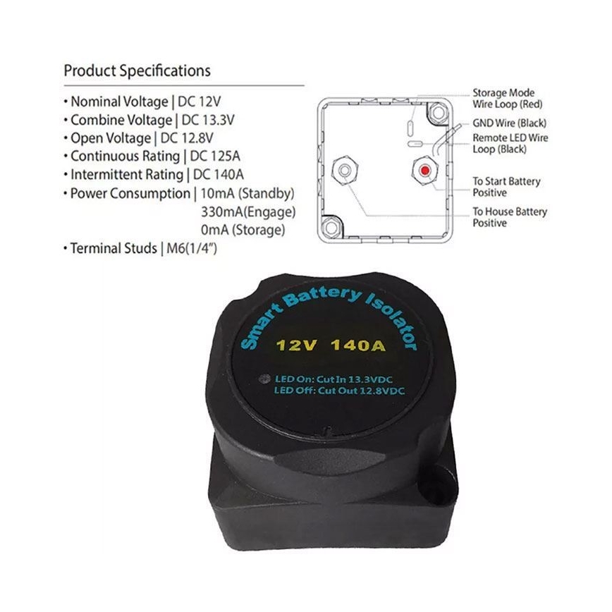 Akun liitin 12V/140A