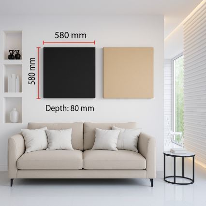 Akustiikkapaneeli SILENCE 58x58 cm beige