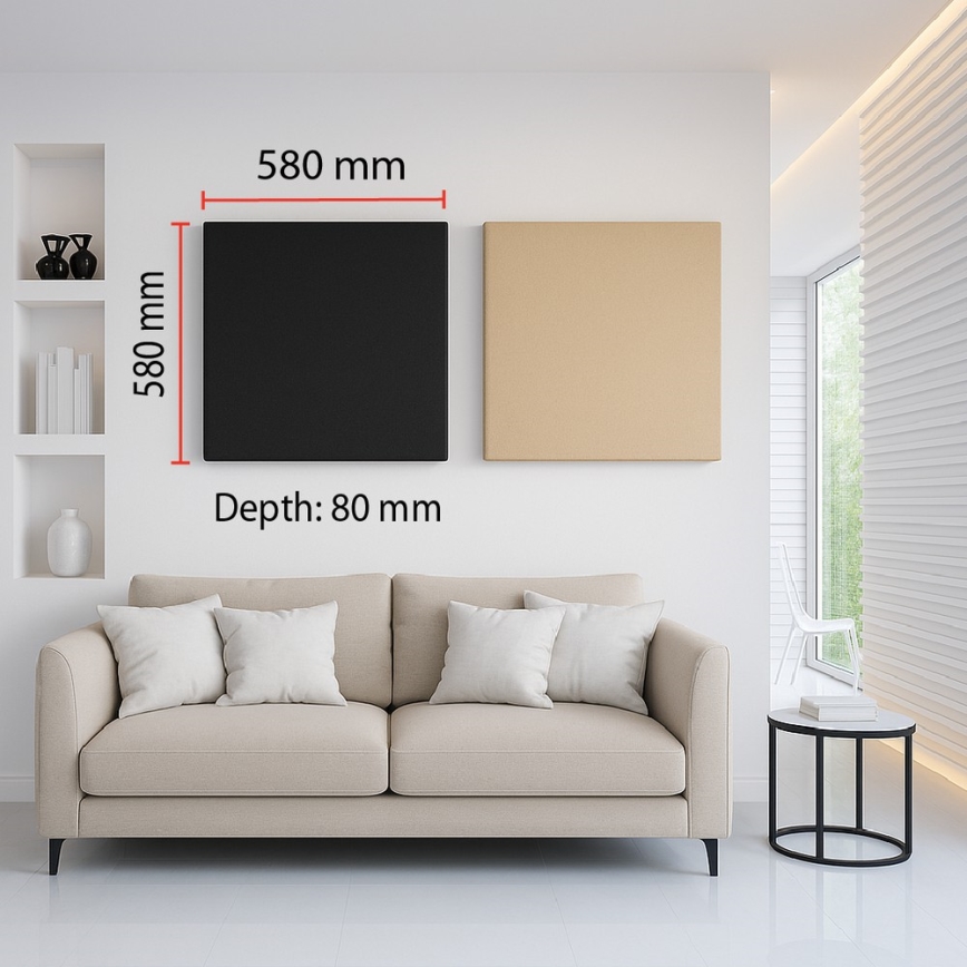 Akustiikkapaneeli SILENCE 58x58 cm beige
