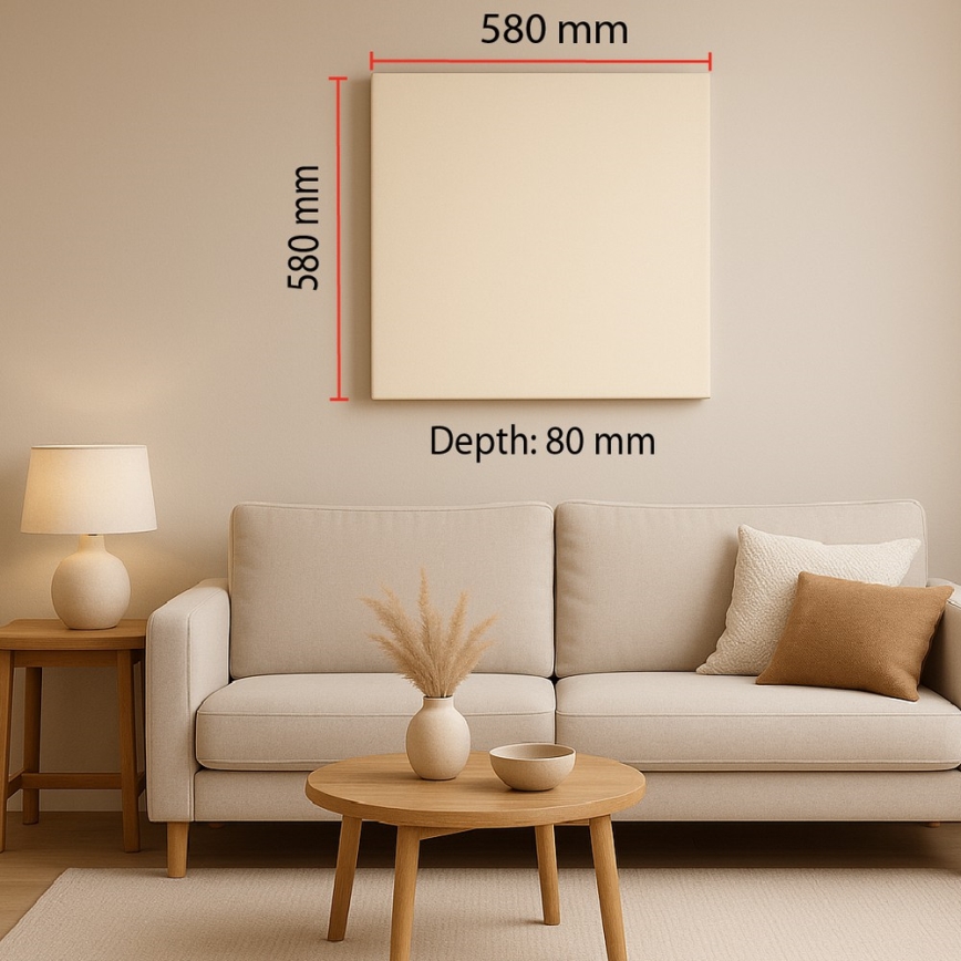 Akustinen panel SILENCE 58x58 cm kerma