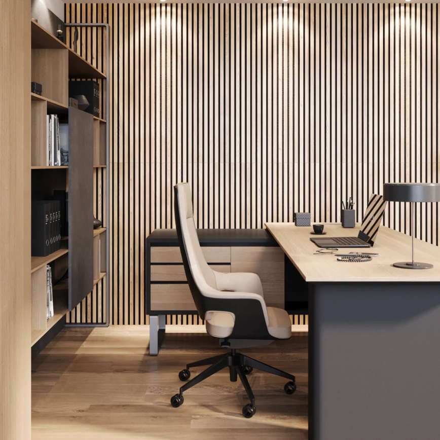 Akustinen verhoilupaneeli VASALUND 240x52 cm tammi