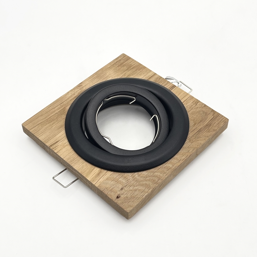 Alakattoon asennettava kattovalaisin TOBBY 1xGU10/20W/230V 11,5x11,5 cm tammi/musta