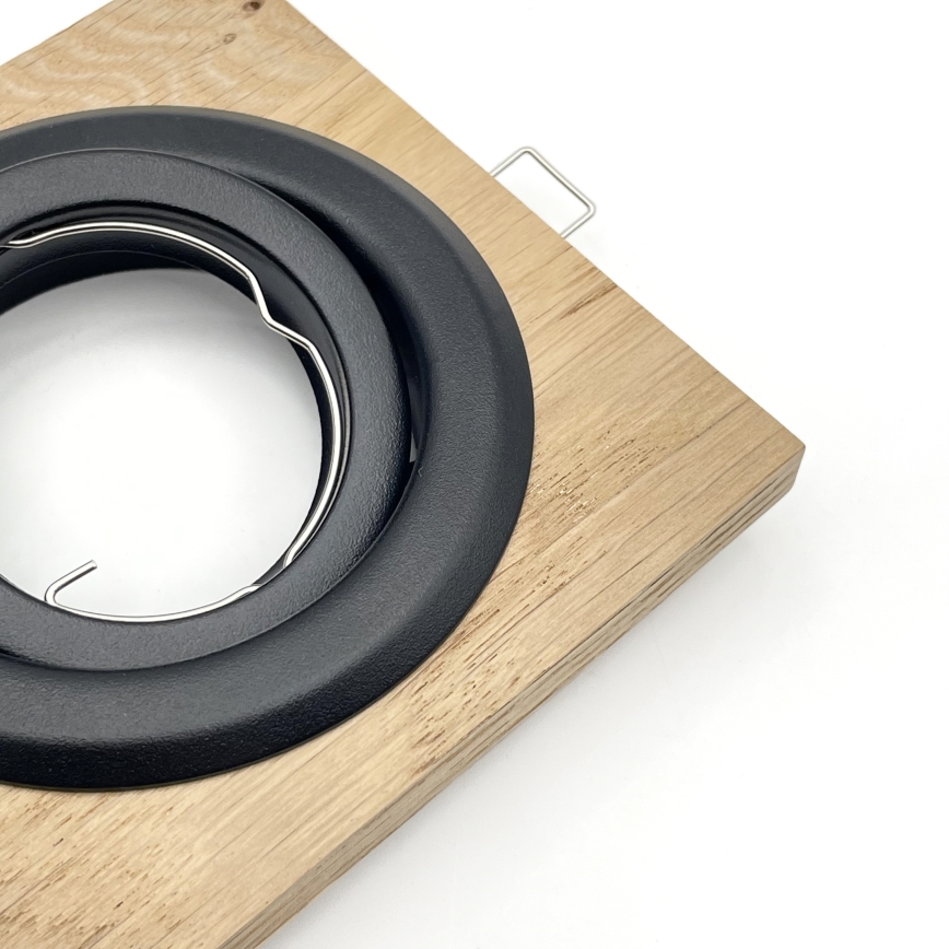 Alakattoon asennettava kattovalaisin TOBBY 1xGU10/20W/230V 11,5x11,5 cm tammi/musta