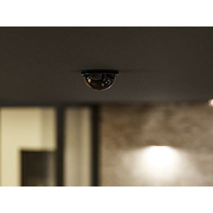 Alakattoon upotettava liike- ja hämärätunnistin 360°, 1200 W/230 V, IP54, musta