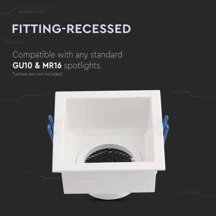 Alasvalaisin GU10 9x9 cm valkoinen