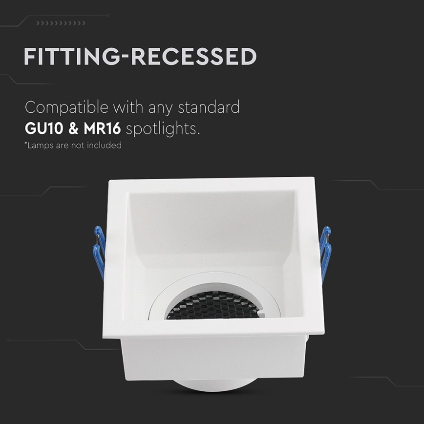 Alasvalaisin GU10 9x9 cm valkoinen