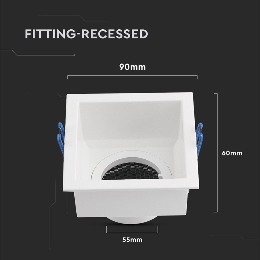 Alasvalaisin GU10 9x9 cm valkoinen