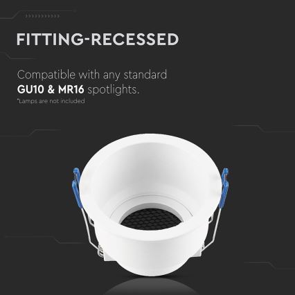 Alasvalaisin GU10 Ø 9 cm valkoinen