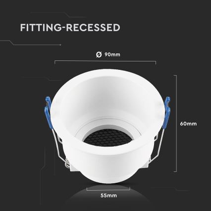 Alasvalaisin GU10 Ø 9 cm valkoinen