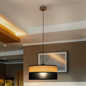 ALBA vaijeririippuvalaisin 1xE27/15W/230V, halkaisija 45 cm, musta/ruskea