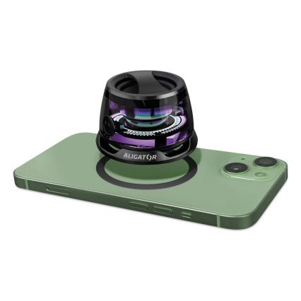 Aligator ABSMB01 - MagSafe-yhteensopiva magneettikaiutin Mini Beat, 400 mAh, musta