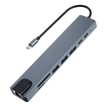 Aligator AHUB001 - 8-in-1 USB-C-hubi