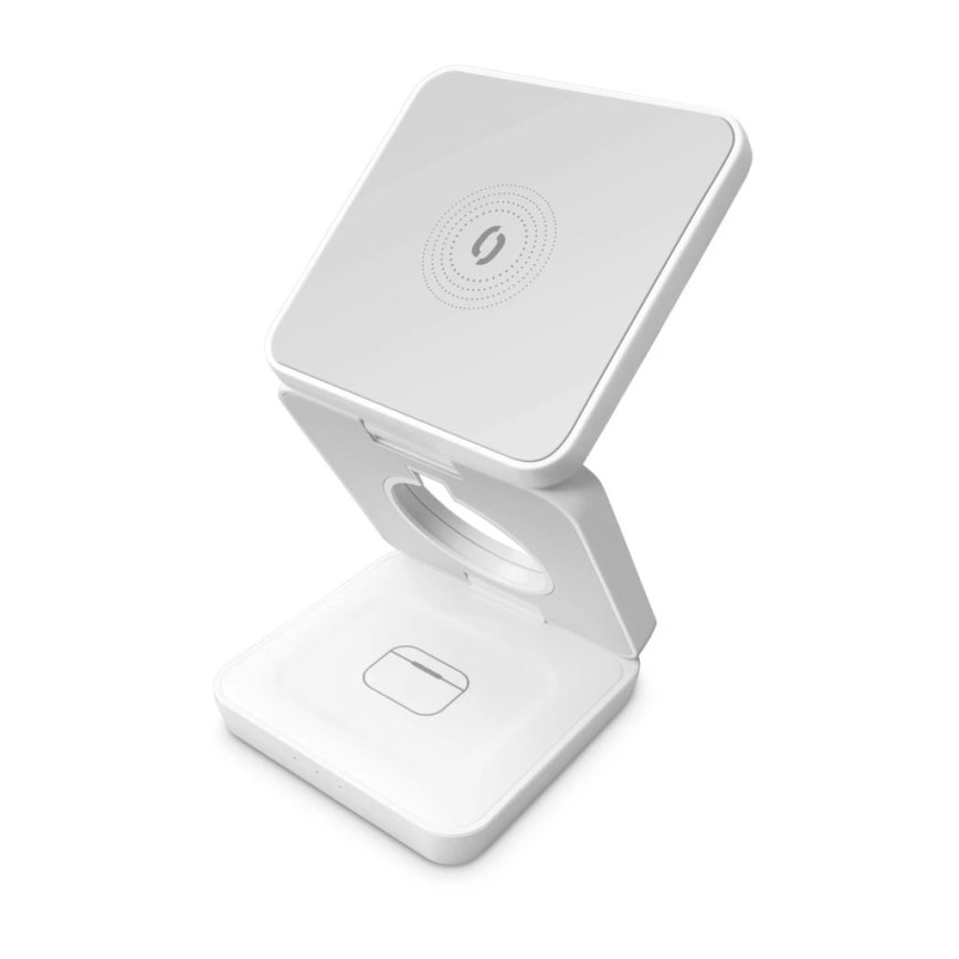 Aligator AMS09WT – MagSafe 3-in-1 langaton lataustelakka 15 W, valkoinen