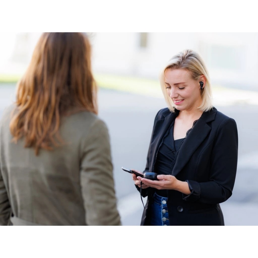 Aligator ATR10BK - Langattomat 2-in-1-kuulokkeet kääntäjällä Pods Translate 470 mAh + 2x 40 mAh musta