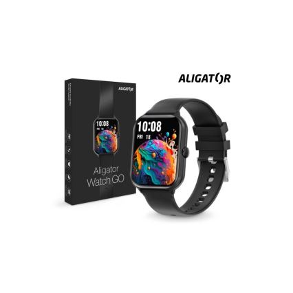 Aligator AW10BK - Älykello Watch GO 220 mAh IP67 musta