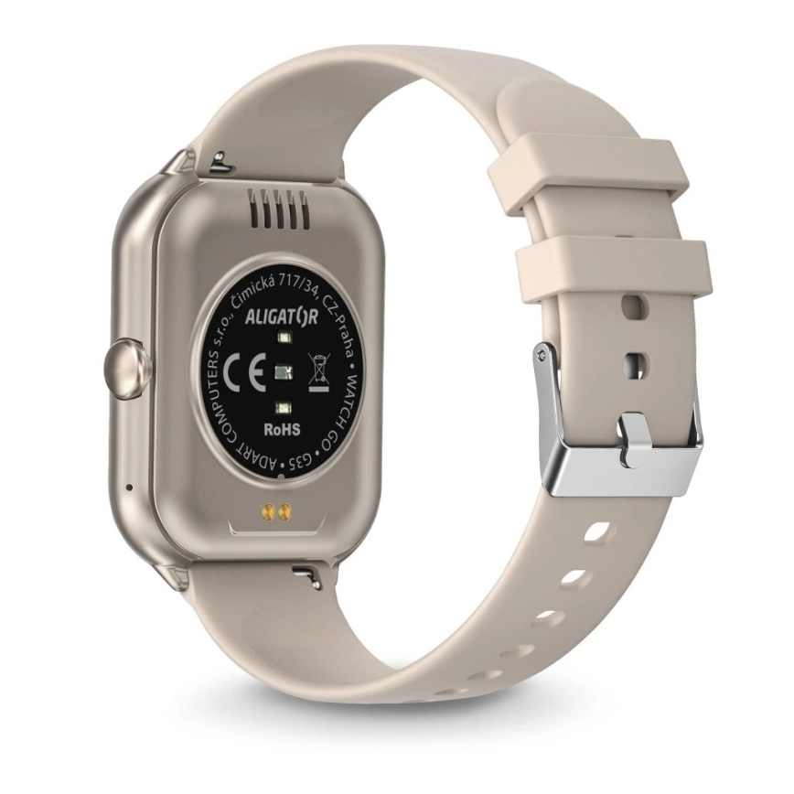 Aligator AW10SR - älykello Watch GO 220 mAh IP67 kermanvärinen