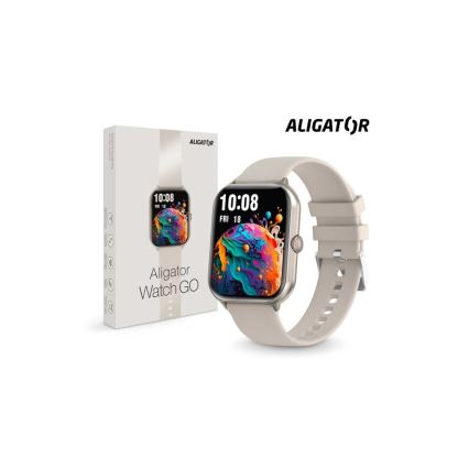 Aligator AW10SR - älykello Watch GO 220 mAh IP67 kermanvärinen