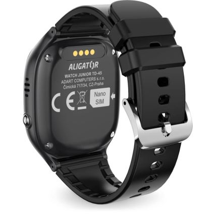 Aligator AW11BK - Älykello Watch Junior 2 450 mAh IP67 Wi-Fi musta