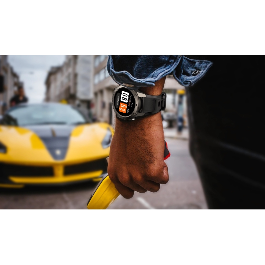 Aligator AW12BK - älykello Watch GPS 500 mAh IP69K musta