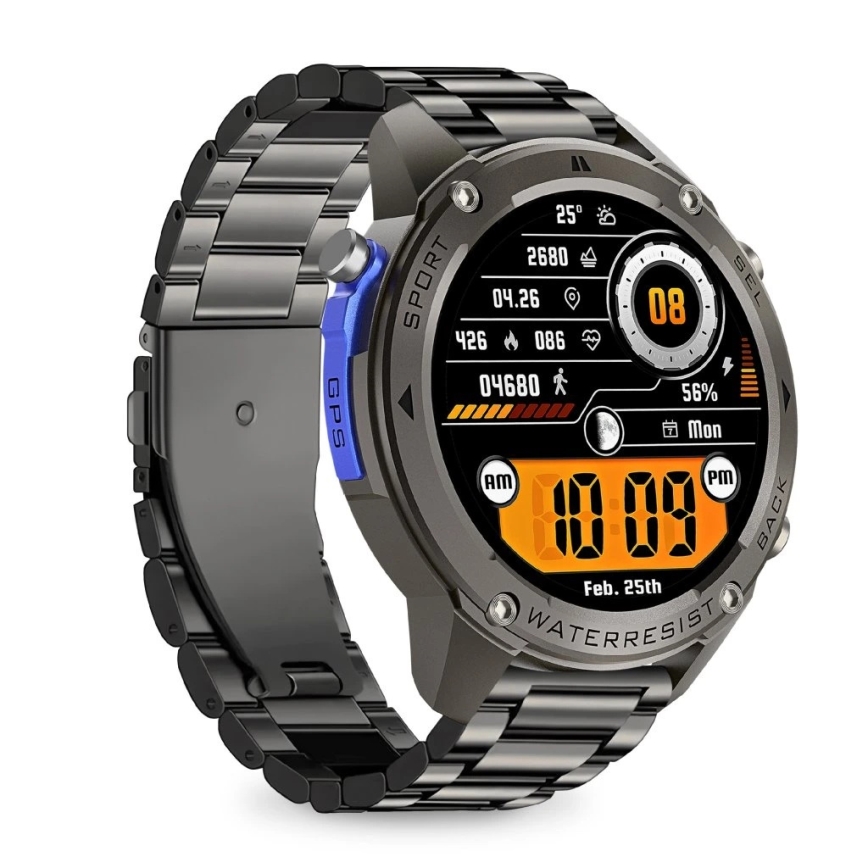Aligator AW12BK - älykello Watch GPS 500 mAh IP69K musta