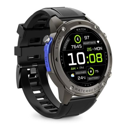 Aligator AW12BK - älykello Watch GPS 500 mAh IP69K musta
