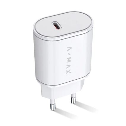Aligator AX0001V - A-MAX Power Delivery 20 W USB-C pikalaturi, valkoinen