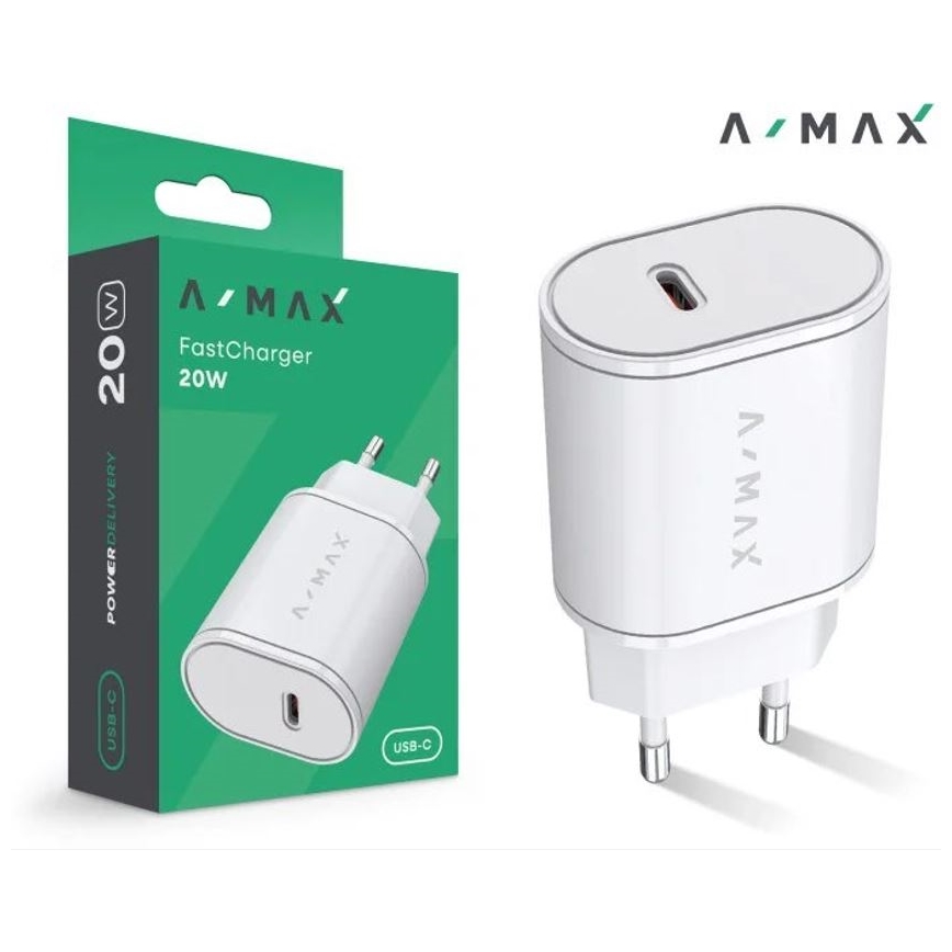 Aligator AX0001V - A-MAX Power Delivery 20 W USB-C pikalaturi, valkoinen