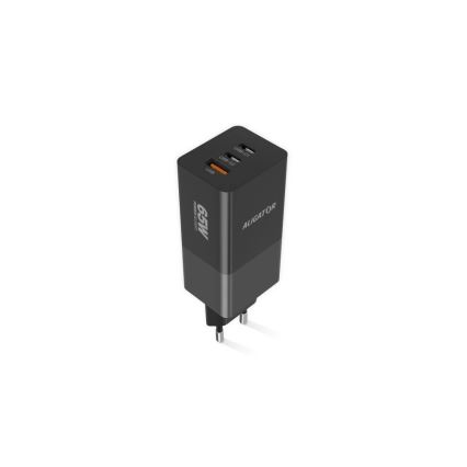 Aligator CHPD0027 - 65 W GaN Power Delivery -pikalaturi, 2x USB-C + USB-A, musta