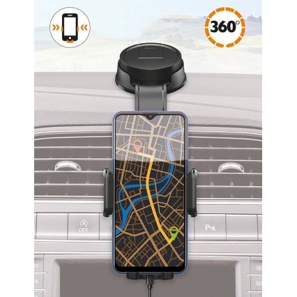 Aligator HA25 - Auton puhelinteline joustavalla varrella, musta