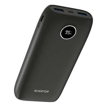 Aligator PBPD20BK - Powerbank LCD-näytöllä Power Delivery 20000 mAh/20W/3,7V musta