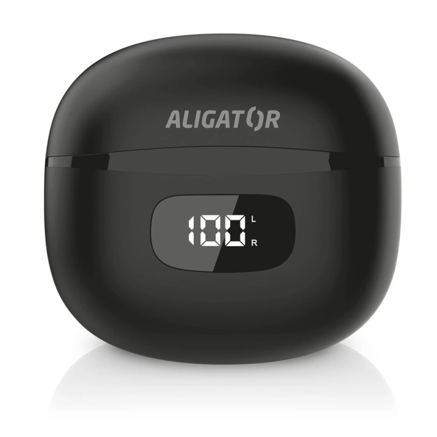 Aligator TWS08BK - Langattomat ANC-kuulokkeet, 200 mAh + 2x 30 mAh, IP40, musta