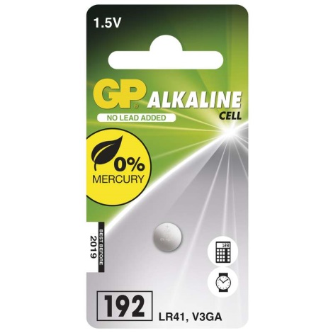 Alkalinappiparisto LR41 GP ALKALINE 1,5V/24 mAh