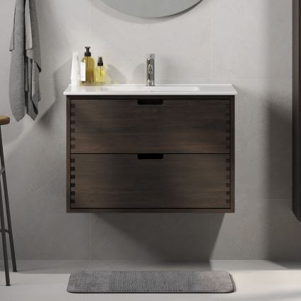 Allaskaappi pesualtaalle GRIBSKOV 80 cm ruskea/tammi