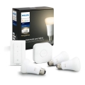 Aloituspaketti Philips Hue STARTER KIT WHITE 3xE27/9W 2700K + Hue bridge ja himmentimenkytkin
